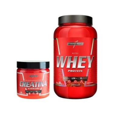 Imagem de Creatina Mono-hidratada Integralmédica Hardcore - 300g + Whey Protein Concentrado 900g-Unissex