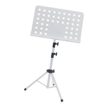 Imagem de Esquirla Suporte para partituras com altura ajustável, dobrável, para violão, ukulele e violino, profissional, Branco