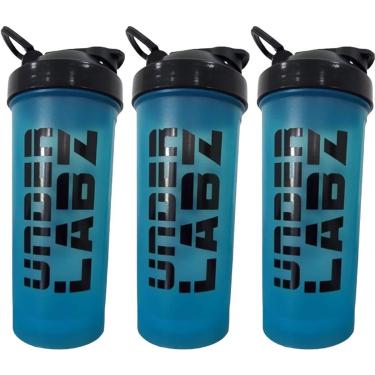 Imagem de Kit 3X Coqueteleira Slim - 600ml Azul - Under Labz-Masculino