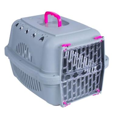 Imagem de Caixa De Transporte Pet Para Gatos Coelhos Viagens ao ar livre(Rosa,Nº 2 - Animais até 10Kg)