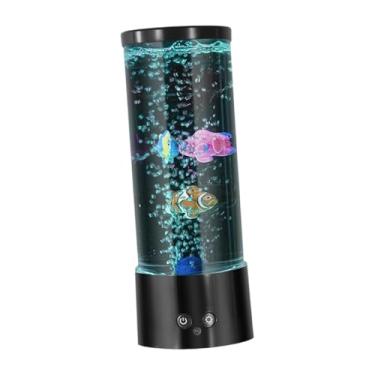 Imagem de Dualoai Lâmpada de mesa para peixes, ótimos presentes, decoração multicolorida, luz noturna para aquário, com alimentação USB