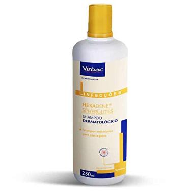 Imagem de Virbac Hexadene Shampoo 250ML - Antimicrobiano para Cachorro e Gato - Tratamento de Infeces de Pele