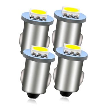 Imagem de Ruiandsion 4 lâmpadas de LED 6V BA7S 5050 1SMD 30lm LED branco luz interior painel instrumento luz painel lâmpada, terra negativa