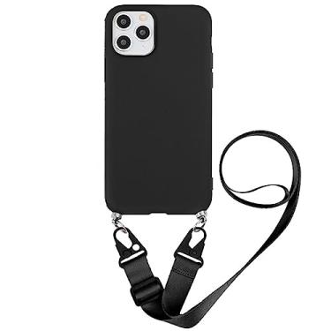 Imagem de Capa tiracolo com alça para Samsung Galaxy S23 Ultra S 23 Plus S23Ultra S23Plus S22 SamsungS23 Colar de silicone com cordão capa macia, preto, para Galaxy S22