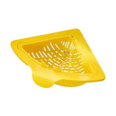 Imagem de Generic Filtro de pia de cozinha, cesto de drenagem, substituição multifuncional para de lixo, filtro de canto de pia, coletor de lixo, Amarelo
