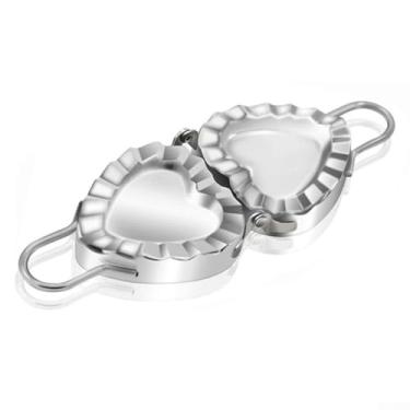 Imagem de Máquina de fazer bolinhos de ravióli, cortador de massa pequeno de aço inoxidável, ferramenta de cozinha multiuso para fazer bolinhos chineses, wontons, tortas pequenas