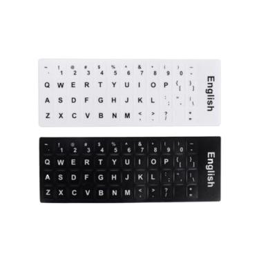 Imagem de 2 adesivos de substituição de teclado inglês fosco para teclado alfabeto letras universais adesivos para laptop, computador desktop