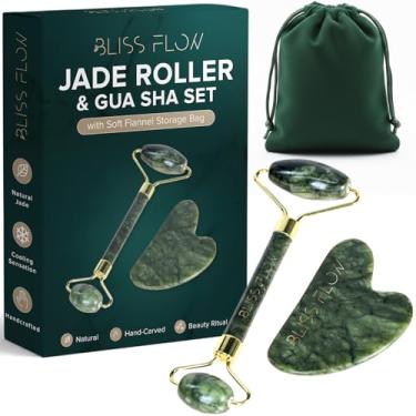Imagem de BlissFlow Rolo de jade e Gua Sha