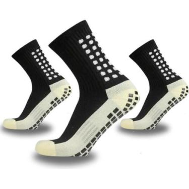 Imagem de Kit 3 Pares Meia Antiderrapante Futebol Treino Esportiva Pro Socks, Pr