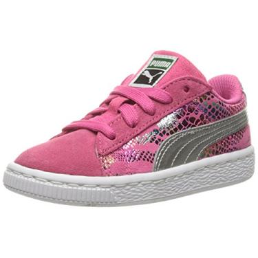 Imagem de Tênis infantil de camurça Puma Sport Lux (infantil), Fandango Pink/ Puma Silver, 5 Toddler
