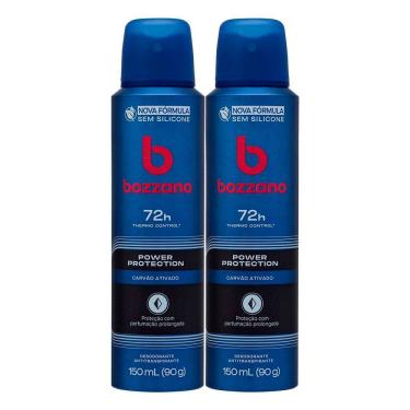 Imagem de Kit 2 Desodorante Bozzano Aerosol Power Protection Carvão Ativado Antitranspirante 72h 150ml