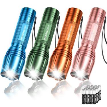 Imagem de Lanterna WDTPro SR2000 Pro High Lumens LED, pacote com 4 baterias
