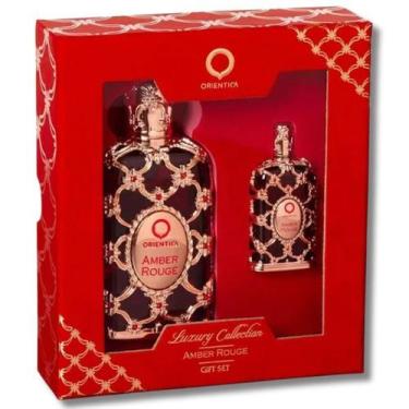 Imagem de Kit Perfume Árabe Orientica Amber Rouge Eau de Parfum 30ml e 7,5ml