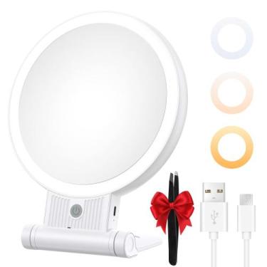 Imagem de Espelho de maquiagem Tubbede Lighted Luzes LED de ampliação de 1X/30X
