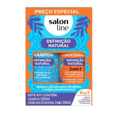 Imagem de Kit Shampoo e Condicionador Salon Line Definição Natural 3 em 1 com 30