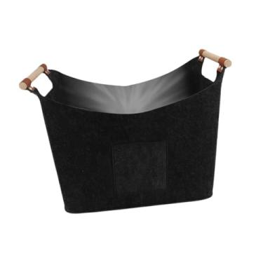 Imagem de MotiveTech Saco de feltro para lenha, bolsa para lenha, bolsa grossa para transporte de toras, recipiente para madeira para uso interno e externo, ideal para