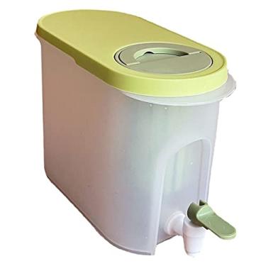 Imagem de YOUTHINK Dispensador de Bebidas de Plástico, Recipiente de Bebidas Frias de Verão Com Torneira, Capacidade de 3,9L para chá Gelado, Limonada e Leite para Casa e Festas (Verde)