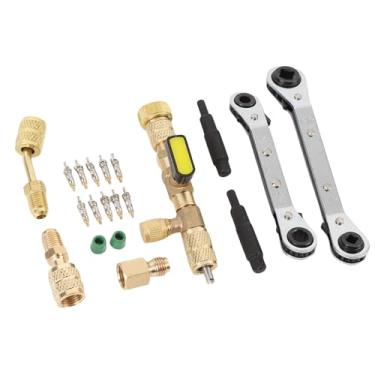 Imagem de AUNMAS Ferramenta de Instalação do Removedor de Núcleo de Válvula para Reparo de Refrigeração HVAC Com Latão Resistente e Aço Inoxidável para Sistemas R22 R12