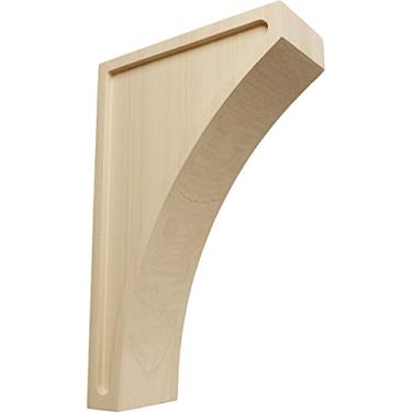 Imagem de Ekena Millwork Corbel de madeira CORW03X07X12LWRW, 7,6 cm L x 18,8 cm P x 30,4 cm A, seringueira