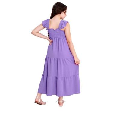 Imagem de Vestido longo três maria - Modas Leonardo, Roxo, 12