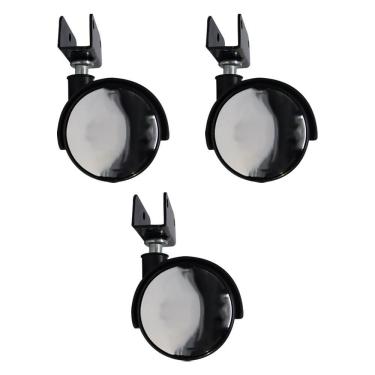 Imagem de Kit 3 Rodízios Para Móveis Com Chapa U Sem Trava