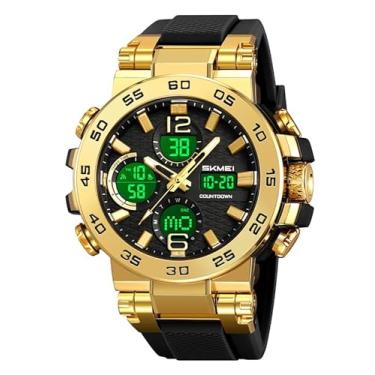 Imagem de Relógio Masculino Sk 2499 Á Prova D'água 50m Digital Esportivo Shock Dourado