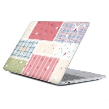 Imagem de Capa compatível com MacBook Air 13 polegadas versão 2018-2022 modelo M1 M2 A2681, capa protetora engraçada para Air13 Retina Display com Touch ID - impressão floral patchwork, 13.3Air (A1932)