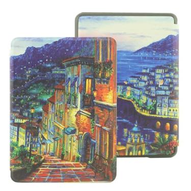 Imagem de Akacy Capa com função auto despertar/hibernar/à prova d'água para Kindle (10ª geração, modelo: J9G29R, lançado em 2019) capa com padrão pintado de 6 polegadas (25)