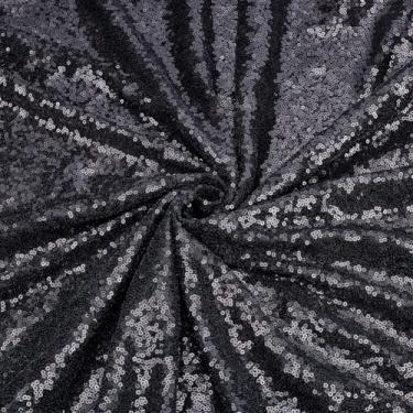 Imagem de BEUNITONE Tecido preto de lantejoulas da The Yard Material de tecido de malha premium, tule brilhante de 5 jardas para vestidos de noiva, vestidos de dama de honra, fantasias de festa, decorações de