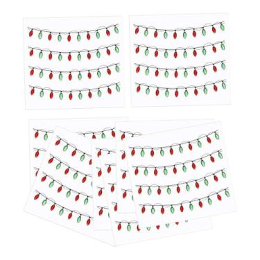 Imagem de Ｂｅｓｇａ Adesivos de luzes de Natal para decoração de festas, impermeáveis, em PVC, para janelas, artesanato natalino e paredes de salas de jogos, 8 Peças
