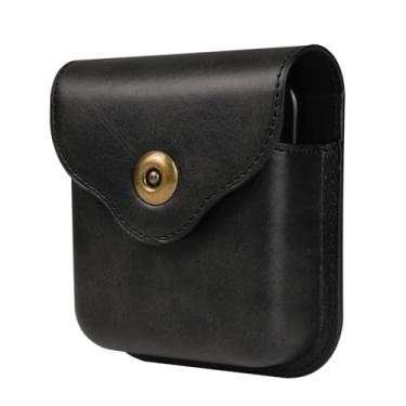 Imagem de Coldre para celular com clipe de cinto masculino compatível com Samsung Galaxy Z Flip 7/6/5/4/3/2/5G, bolsa de couro para celular, suporte de cinto para smartphone, pochete universal, impermeável