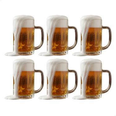 Imagem de Kit 6 Caneca Chopp Chops Chope Cerveja Vidro Forte Grosso Resistente B