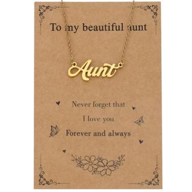 Imagem de EGHTvmok Presentes de tia para tia, presente de aniversário, Natal, de sobrinha, sobrinho, tia, dia das mães, presente de dia dos namorados, presente para tia, joias, colar para mulheres, Dia das Mães