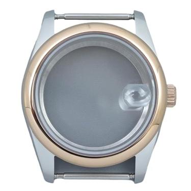 Imagem de FEIYASHI Caixa de relógio mergulhador de aço inoxidável de 36/39 mm, vidro de cristal de safira para movimento NH35/NH36 38 Miyota8215, Tampa inferior de vidro 5, 39MM+NH35/34/36/38 Movement, Caixa de