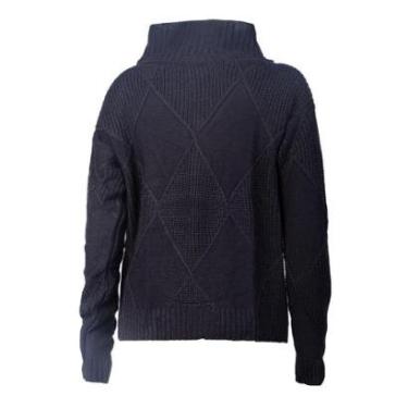 Imagem de Blusa Feminina Oliveira Malhas Tricot Gola Alta Preto-Feminino