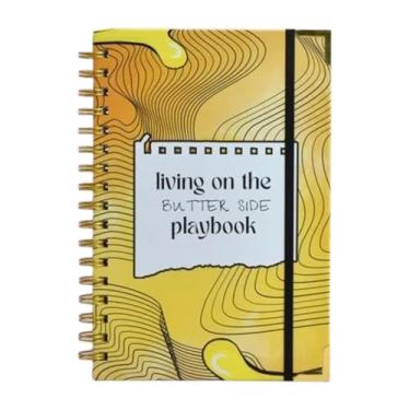 Imagem de Diário com encadernação em espiral,Diário em espiral de capa dura | Caderno de reflexão diária do lado da manteiga - Caderno de reflexão diária portátil, bloco de notas de diário com rastreador de hum