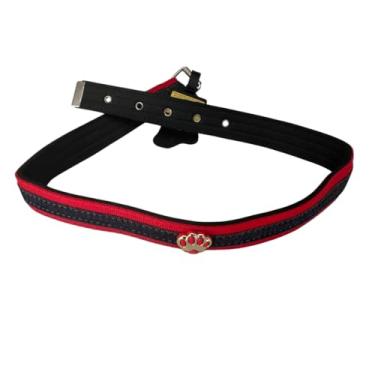 Imagem de Coleira Cachorro Grande Resistente Confortável E Estilosa (Vermelho/Azul)