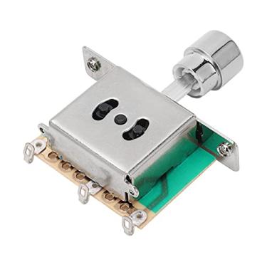 Imagem de Interruptor de Alternância de 3 Vias, Metal de Alta Resistência, Interruptor Seletor de Captador de Guitarra Elétrica, Tamanho Pequeno, Material Premium (Prata)