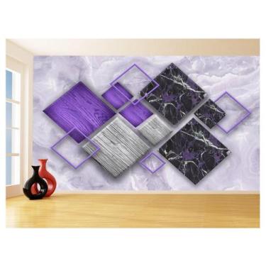 Imagem de Papel De Parede 3D Estilo Marmore Cores Formas 3,5M Mbr38 - Você Decor