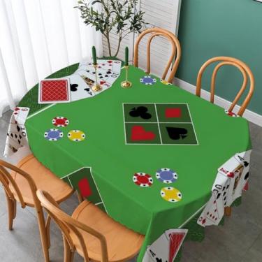 Imagem de Toalha De Mesa Oxford 6 Lugares Retangular Estampada 2.10x1.40m Poquer