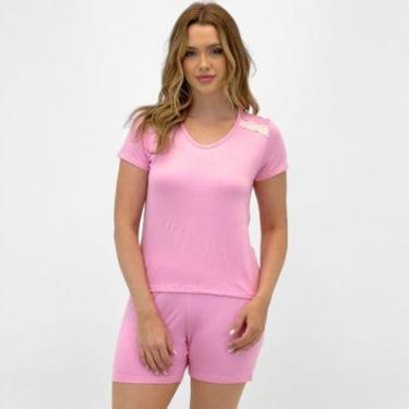 Imagem de Pijama Malwee Verão Básico Manga Curta com Shorts Feminino-Feminino