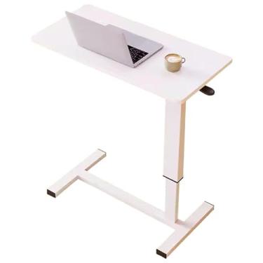 Imagem de HGTRH Mesa de computador móvel, mesa de pé de altura ajustável com elevação pneumática 80 x 40 cm ajuste de altura 70-90 cm capacidade de rolamento 40 kg (88 lb) fácil de montar mesa com suporte