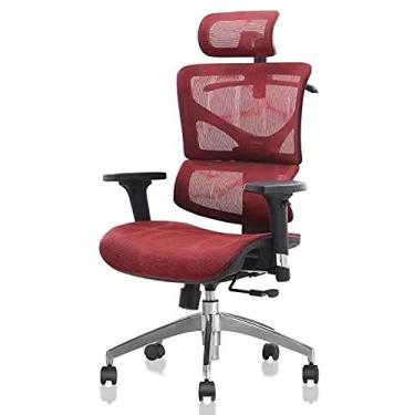 Imagem de HGTRH Cadeira de escritório apoio lombar, cadeira de mesa apoios de braços ajustáveis cadeira executiva cadeira de escritório ergonômica cadeira giratória ajustável em altura rotativa com função