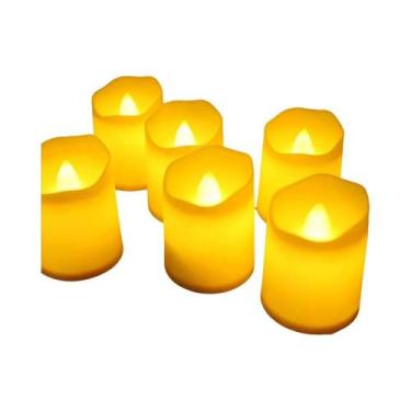 Imagem de Velas LED De Projeção Do Papai Noel 4PCS Sem Chama Luzes Eletrônicas P