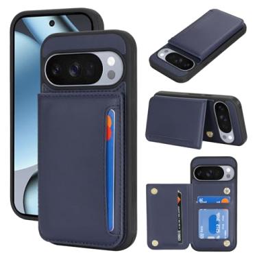 Imagem de iCoverCase Capa compatível com Google Pixel 10/10 Pro com suporte para cartão, capa carteira de telefone para mulheres e homens [bloqueio RFID] capa carteira protetora de couro PU para Pixel 10/10 Pro