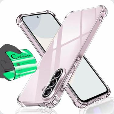 Imagem de Capa capinha Anti Shock Transparente + Película Para Samsung Galaxy A16 A16 5G