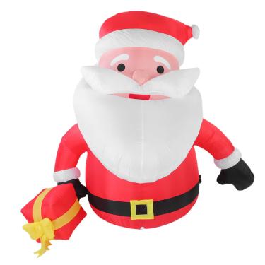 Imagem de Generic Pai Natal Inflável de 5,9 Pés, Decorações de Natal à Prova de Rugas à Prova de Rasgos Com Ventilador Embutido e Luz LED Super Brilhante, para Decoração de Festa No Quintal (Plugue UE 220-240