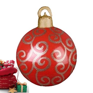Imagem de Bolas Infláveis de Natal | Decoração de 61 cm,Decorações Para Varanda Natalinas,Para Jardim Sala Quarto Estudo Entrada De Loja E Casa