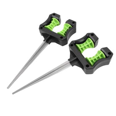 Imagem de GLOGLOW Estacas de Mangueira de Jardim, Rolo de Suporte de Posicionamento de Tubulação de água de 2 Pacotes para Irrigação de Gramado de Quintal, Material ABS, 10,2 Polegadas