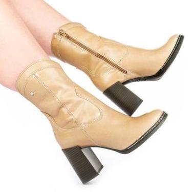 Imagem de Bota Tanara Western de Couro-Feminino